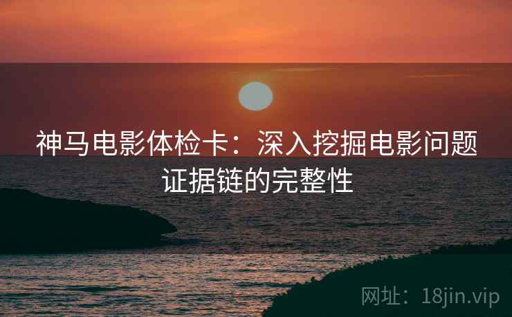 神马电影体检卡:深入挖掘电影问题证据链的完整性 神马电影体检卡:深入挖掘电影问题证据链的完整性